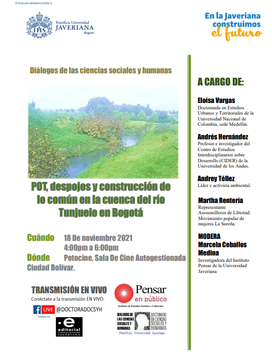 POT, despojos y construcción de lo común en la cuenca del río Tunjuelo en Bogotá imagen